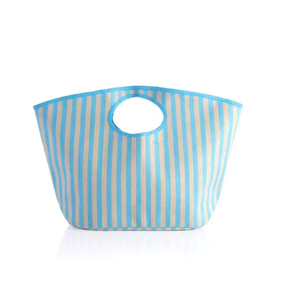 Shiraleah Lolita Stripped Beach Tote Bag Color Blue Size 25 X 8.5 X 17.5